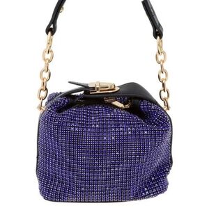 Caleesa Royal Blue Rhinestones Studded Women's Handbag